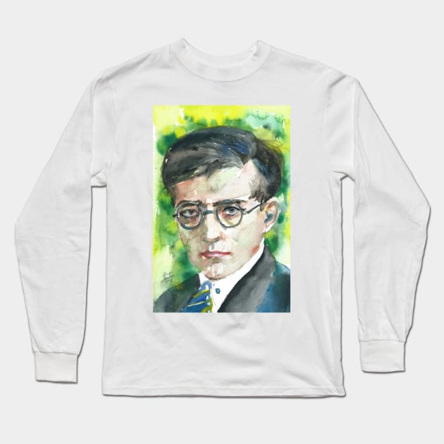 DMITRI SHOSTAKOVICH - watercolor portrait.1 Long Sleeve T-Shirt by lautir